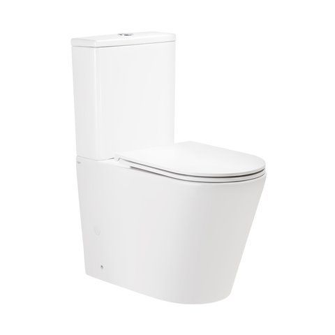 Унітаз-компакт Qtap Scorpio безобідковий з сидінням Soft-close QT14226002W SD00042527 фото