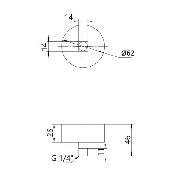 Манометр із гліцерином Thermo Alliancе Forte 4 бар, 1/4"З, нижнє підключення TAF170G4B SD00053543 фото
