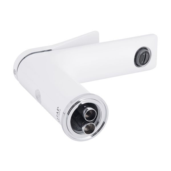 Змішувач для раковини Qtap Presto QTPRE270CRW45576 Chrome/White SD00051700 фото