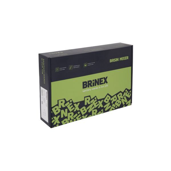 Змішувач для раковини Brinex Pure 001F низький Graphite BRIPUR001FGRP SD00053171 фото
