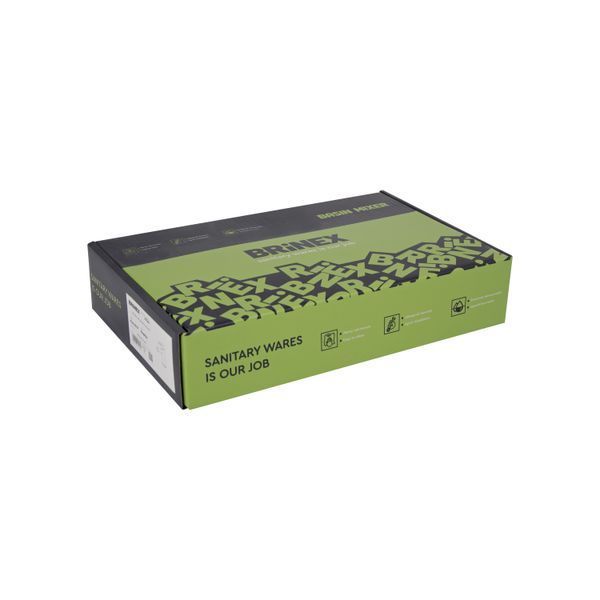 Змішувач для раковини Brinex Pure 001F низький Graphite BRIPUR001FGRP SD00053171 фото