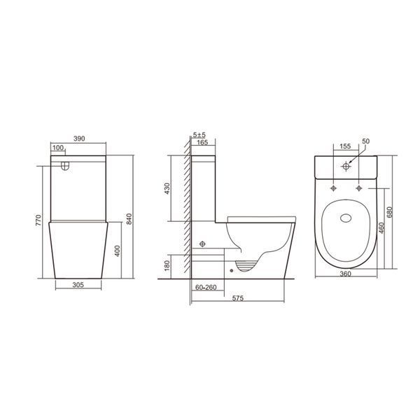 Унітаз-компакт Qtap Scorpio безобідковий з сидінням Soft-close QT14226002W SD00042527 фото