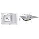 Кухонна мийка Brinex 6080-L 0,6 мм Satin (BRIN6080LSAT06) SD00054108 фото 2