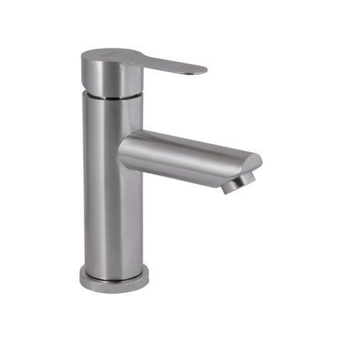 Змішувач для раковини Brinex Pure 001F низький Nickel BRIPUR001FNKL SD00053172 фото