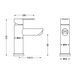 Змішувач для раковини Brinex Pure 001F низький Nickel BRIPUR001FNKL SD00053172 фото 2