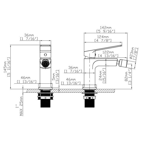 Змішувач для биде Qtap Capricorn Chrome (k26) QTCAP2060102C48223 SD00054347 фото
