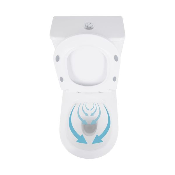Унітаз-компакт Qtap Presto безобідковий з сідінням Soft-close QT24221217AW SD00045982 фото