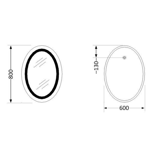 Дзеркало Lidz Vida 800х600 з LED-підсвічуванням Touch, з антизапотіванням, з димером, рег. яскравості LD78LF6080 SD00052339 фото