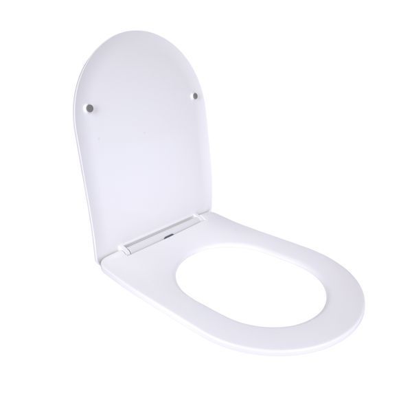 Сидіння для унітаза підлогового (Vlasta) 560&times;363&times;30 мм, White, з мікроліфтом, Slim Duroplast, Quick Release QT28228300W3 Qtap SD00053688 фото