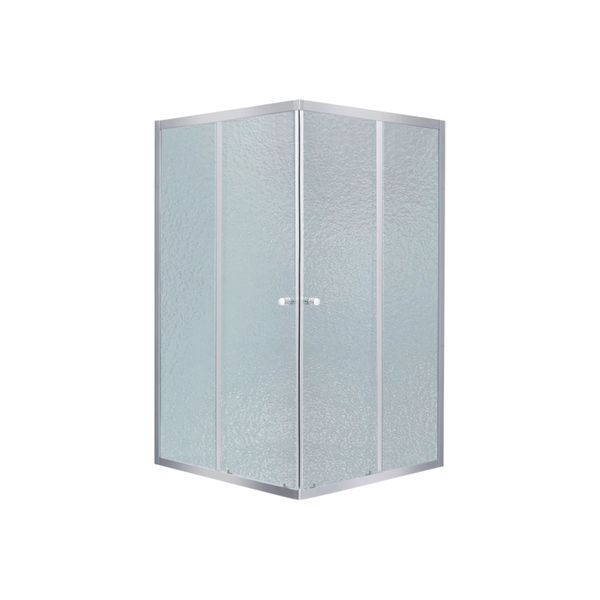 Lidz Wawel SC80x80.SAT.LOW.FR Душова кабіна квадратна, скло Frost 4 мм + Lidz Душовий піддон KAPIELKA ST80x80х14 SD00051443 фото