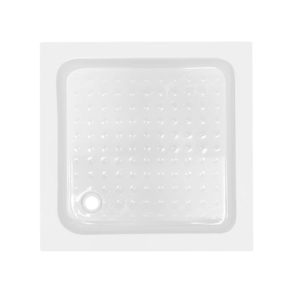 Lidz Wawel SC80x80.SAT.LOW.FR Душова кабіна квадратна, скло Frost 4 мм + Lidz Душовий піддон KAPIELKA ST80x80х14 SD00051443 фото