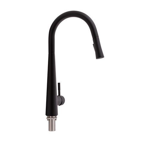 Змішувач для кухні Qtap Evicka з висувним виливом QTEVI9135103UB Black Matt SD00042268 фото