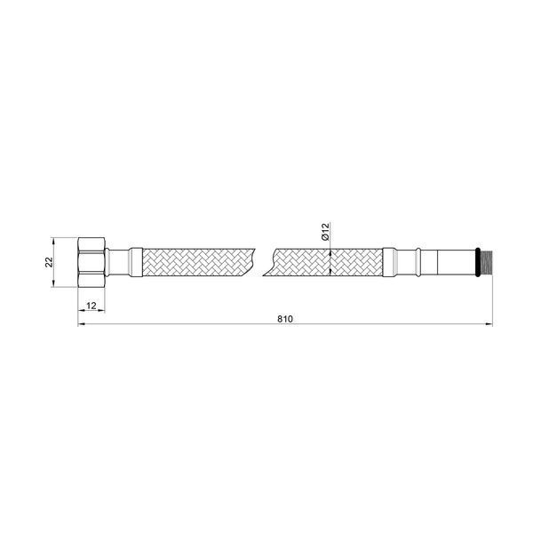 Гнучка підводка для води Thermo Alliance Standart М10 80 см (пара) SD396W80 SD00010877 фото