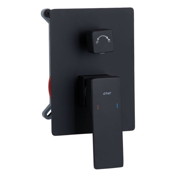 Душова система для душу Qtap Gemini прихованого монтажу на два споживача QTGEM113BLM45697 Black Matt SD00051821 фото
