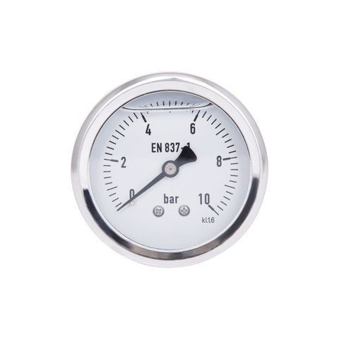 Манометр гліцериновий Thermo Alliancе Forte d63&nbsp;мм, 1/4"З із заднім підключенням (латун.) 0-10&nbsp;бар TAF171G10B SD00054394 фото