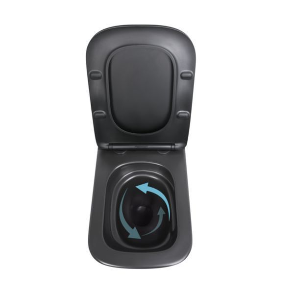 Унітаз підвісний Qtap Tern New Ultra Quiet безобідковий з сидінням Soft-close MATT BLACK QT17332303ASMB SD00052572 фото