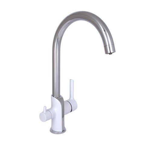 Змішувач для кухні Qtap Grand з підключенням для питної води QTGRA362CRW45668 Chrome/White SD00051792 фото