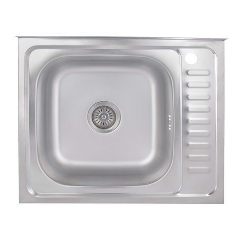 Кухонна мийка Brinex 6050-L 0,6 мм Satin (BRIN6050LSAT06) SD00054104 фото
