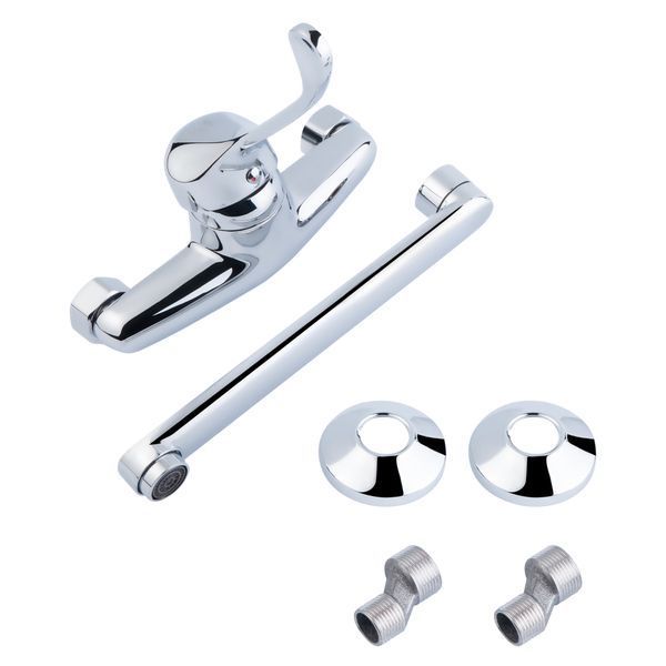 Змішувач для кухні локтьовий Lidz Watt 009 настінний (k35) LDWAT009CRM34862 Chrome SD00040966 фото
