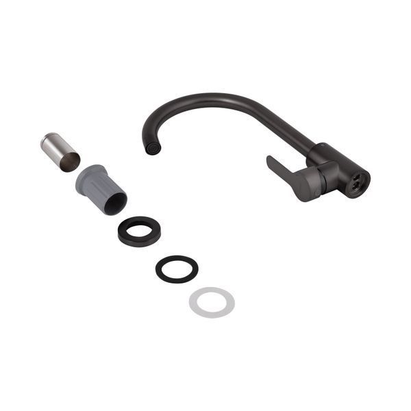 Змішувач для кухні U-образний Brinex Pure 015F U-образний Graphite BRIPUR015FGRP SD00053178 фото