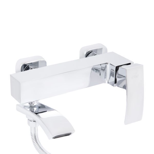 Змішувач для ванни Qtap Swan Cascada з поворотним виливом (з душовим гарнітуром) QTSWA260CRM45565 Chrome SD00051689 фото