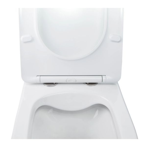 Готове рішення Qtap для ванної кімнати: підвісний унітаз Swan Rimless 520х360х320 + комплект інсталяції Nest 4 в 1 (квадратна клавіша Chrome) SD00042991 фото