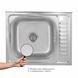 Кухонна мийка Brinex 6050-L 0,6 мм Satin (BRIN6050LSAT06) SD00054104 фото 3