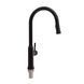 Змішувач для кухні Qtap Baruska з висувним виливом QTBAR9137103UB Black Matt SD00042271 фото 1