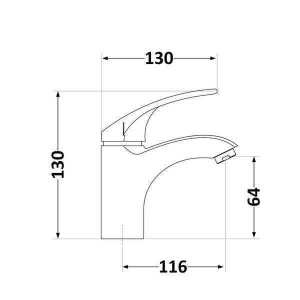 Змішувач для раковини Lidz Mars 001F (k40) LDMAR001CRM34871 Chrome SD00040975 фото