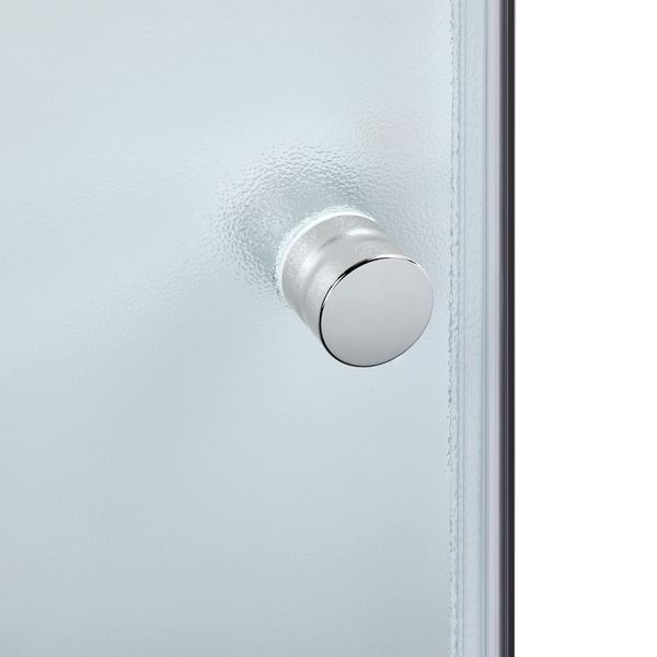 Душова кабіна Latwa SC90x90.SAT.MID.FR полукругла, скло Frost 4 мм + Душовий піддон KAPIELKA ST90x90x26, з панеллю Lidz SD00050781 фото