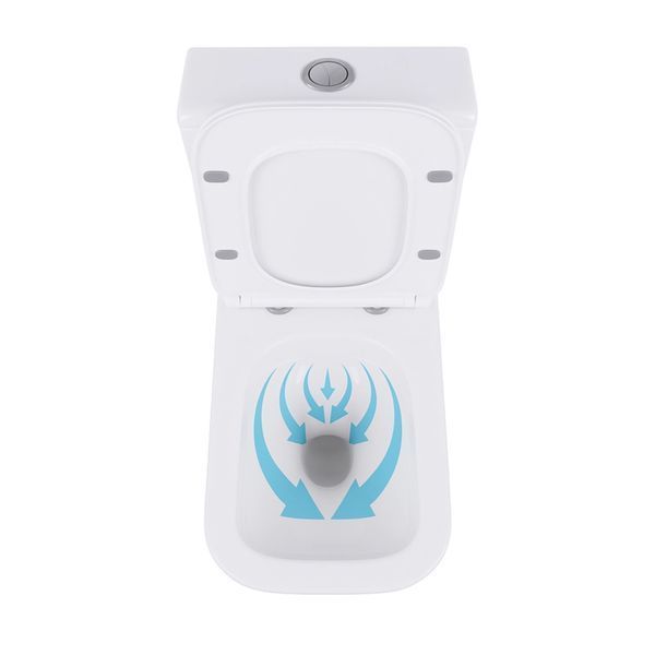 Унітаз-компакт Qtap Crow Eco безобідковий з сідінням Soft-close QTCRO27W48750 SD00054874 фото