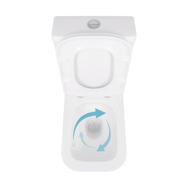 Унітаз-компакт Qtap Cardinal Ultra Quiet безободковий з сидінням Soft-close QT04222168AUQ3W SD00051950 фото