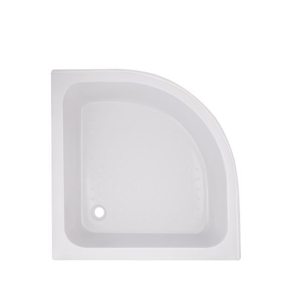 Душова кабіна Latwa SC90x90.SAT.MID.FR полукругла, скло Frost 4 мм + Душовий піддон KAPIELKA ST90x90x26, з панеллю Lidz SD00050781 фото