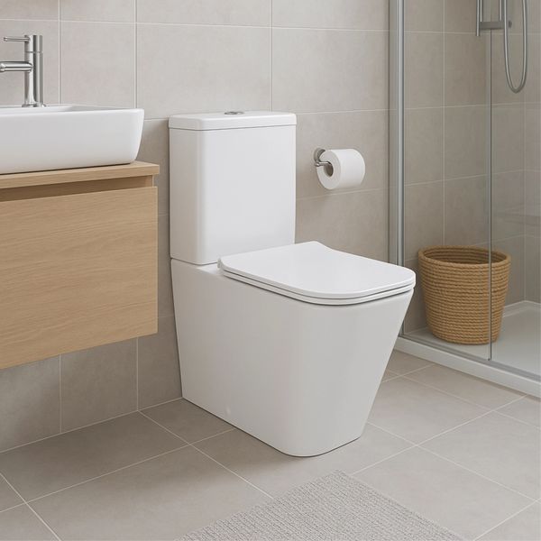 Унітаз-компакт Qtap Crow Eco безобідковий з сідінням Soft-close QTCRO27W48750 SD00054874 фото