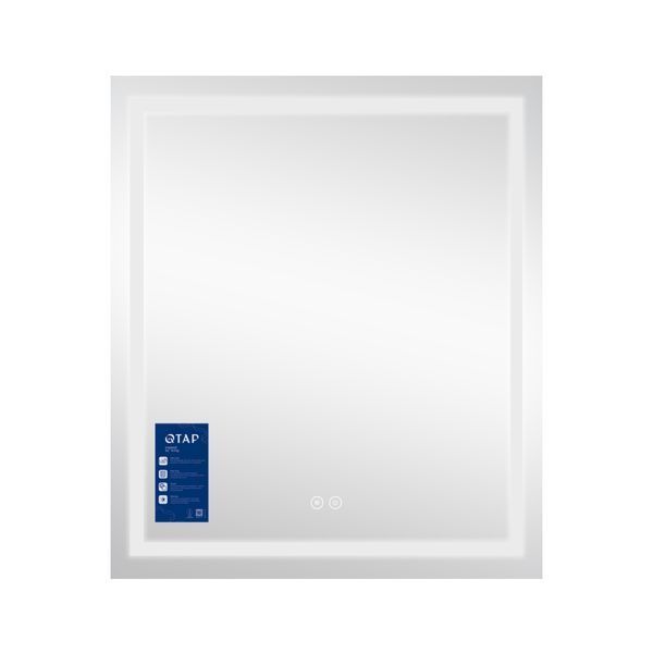 Дзеркало Qtap Mideya (MI1) 700х800 з LED-підсвічуванням Touch, з антизапотіванням, димером QT2078DCF7080W SD00051747 фото