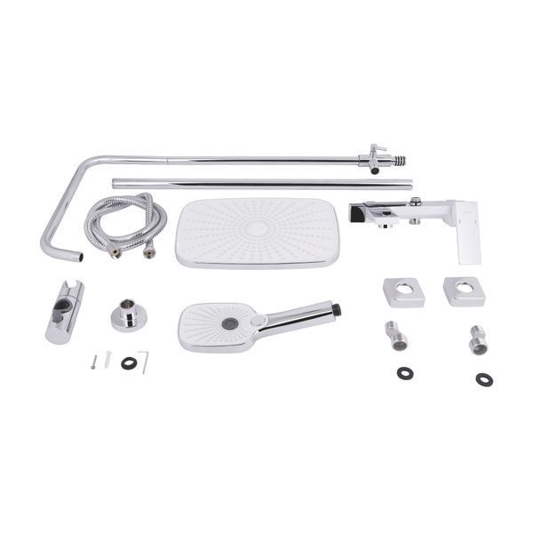 Душова система універсальна Qtap Gemini на три споживача (з виливом) QTGEM111CRW45687 Chrome/White SD00051811 фото