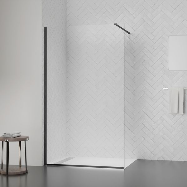 Душова перегородка Qtap Walk-In Standard BLM209.C8 90х200 см, скло Clear 8 мм, покриття CalcLess SD00051925 фото