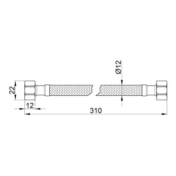 Гнучка підводка для води Thermo Alliance Standart 20 см ГГ SD397W20 SD00010883 фото