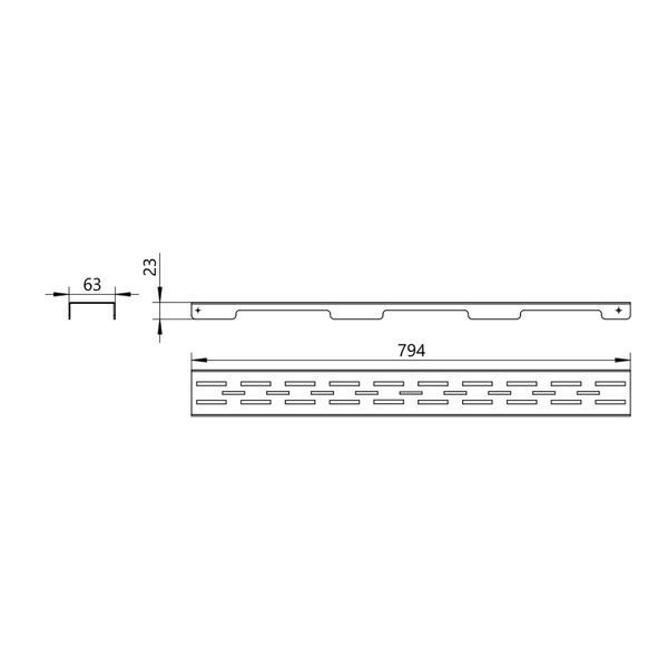Решітка для лінійного трапу Qtap Grate FD800 (NKS) SD00052805 фото
