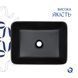 Комплект Qtap Tern: Раковина накладна прамокутна 480х370х135 мм Matt Black + Донний клапан PU03 SD00053424 фото 4