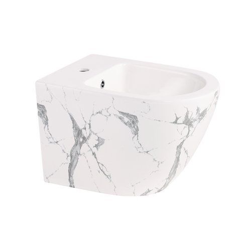 Біде підвісне Qtap Robin 515x370x350 мм, Marble QT13551381GMR SD00054287 фото