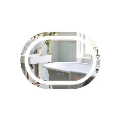 Дзеркало Qtap Gemini 650х900 з LED-підсвічуванням Touch, з антизапотіванням, з димером, рег. темп. кольору (3000-6500K) Reverse QT2578R6590 SD00052320 фото