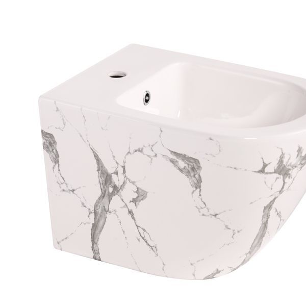 Біде підвісне Qtap Robin 515x370x350 мм, Marble QT13551381GMR SD00054287 фото