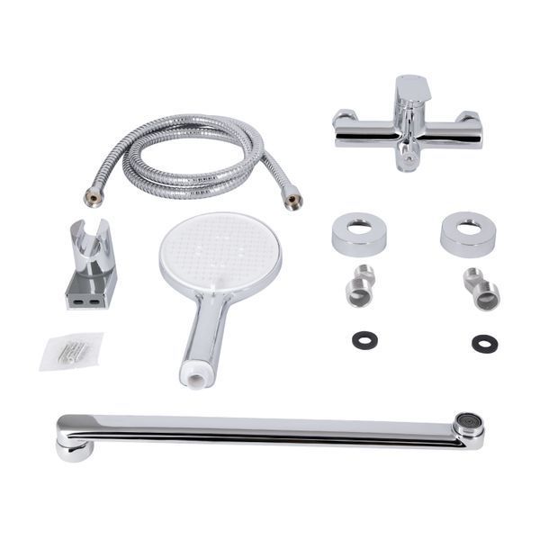Змішувач для ванни Qtap Evia з довгим поворотним виливом (з душовим гарнітуром) QTEVI260CRM47579 Chrome SD00053703 фото