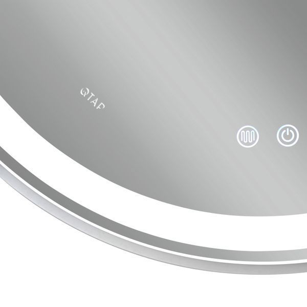Дзеркало Qtap Gemini 800х700 з LED-підсвічуванням Touch, з антизапотіванням, з димером, рег. темп. кольору (3000-6500K) Reverse QT2578R8071W SD00052318 фото