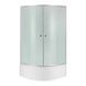 Душова кабіна Latwa SC90x90.SAT.HIGH.FR полукругла, скло Frost 4 мм + Душовий піддон KAPIELKA ST90x90x41, з панеллю Lidz SD00050783 фото 1