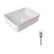 Комплект Qtap Tern: Раковина накладна прамокутна 480х370х135 мм White + Донний клапан PU02 SD00053425 фото 1