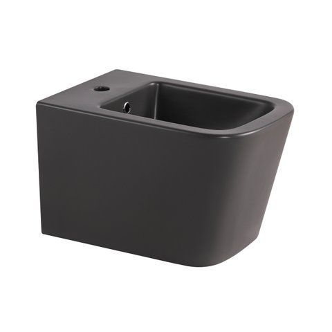 Біде підвісне Qtap Tern 520x350x330 мм, Anthracite QT17551303GAN SD00054292 фото