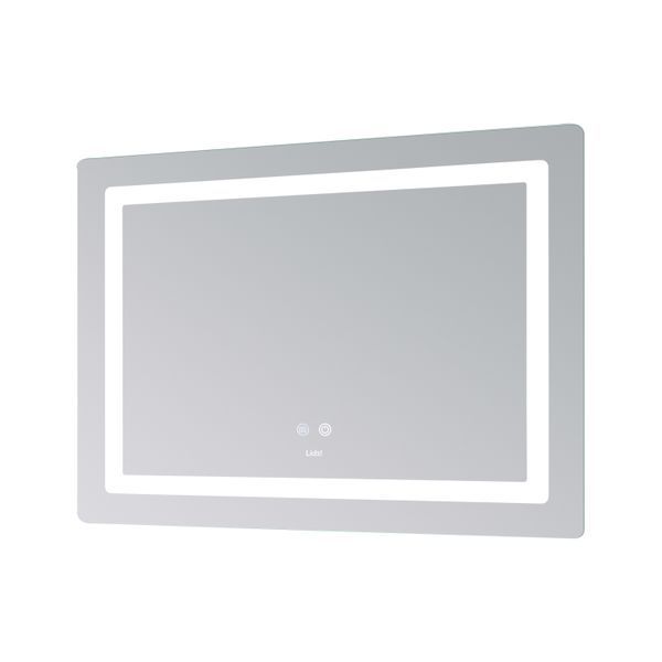 Дзеркало Lidz Kubis (KU2) 900х700 з LED-підсвічуванням Touch, з антизапотіванням, з димером, рег. яскравості LD78LF90448452 SD00054576 фото