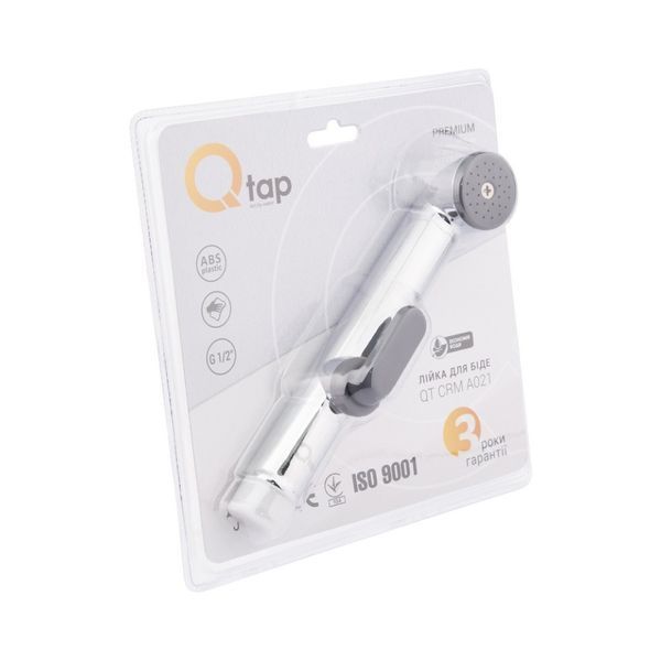 Лійка для гігієнічного душу Qtap Rucni округла QTCRMA021 Chrome/Grey SD00035711 фото